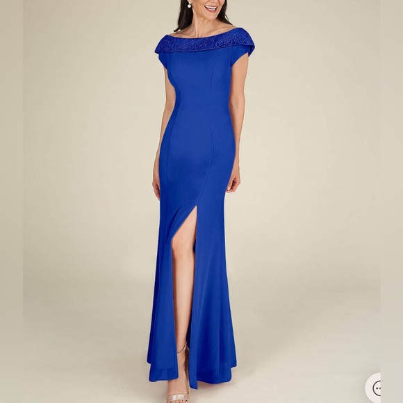 Azazie Cupid Mother of the Bride Dress, Royal Blue, Bridesmaids Dress, Size 12 - Picture 3 of 10